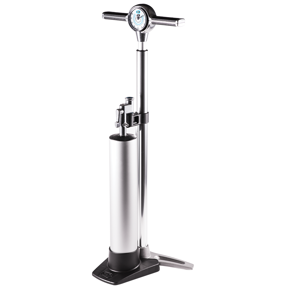 Crank Brothers Klic Floor Pump with Burst Tank - Silver - Image 1