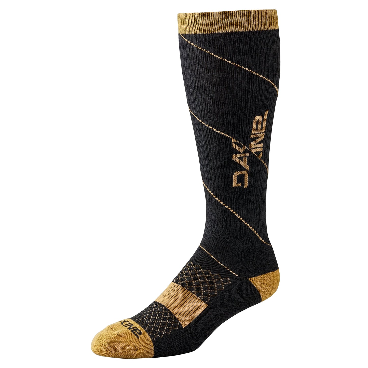 Dakine Berm Tall Socks - M/L - Black/Tan - Image 1
