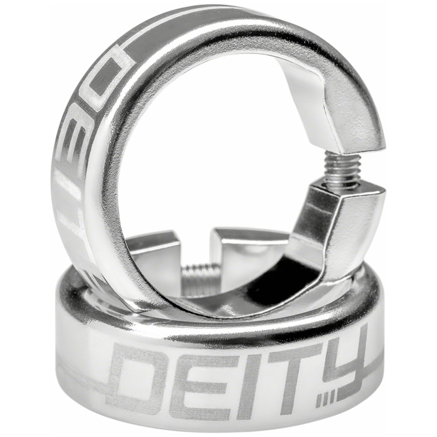 Deity Grip Clamps - Silver - Grip Clamps