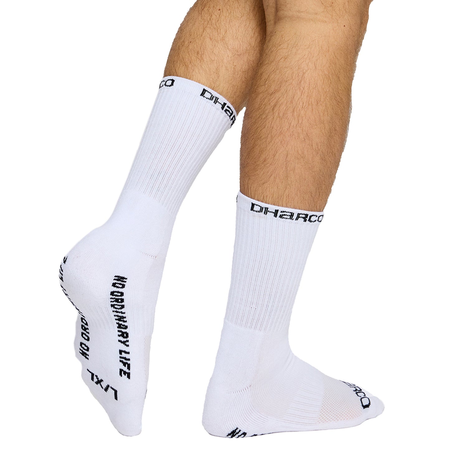 DHaRCO Crew Socks - S/M - White - Image 2