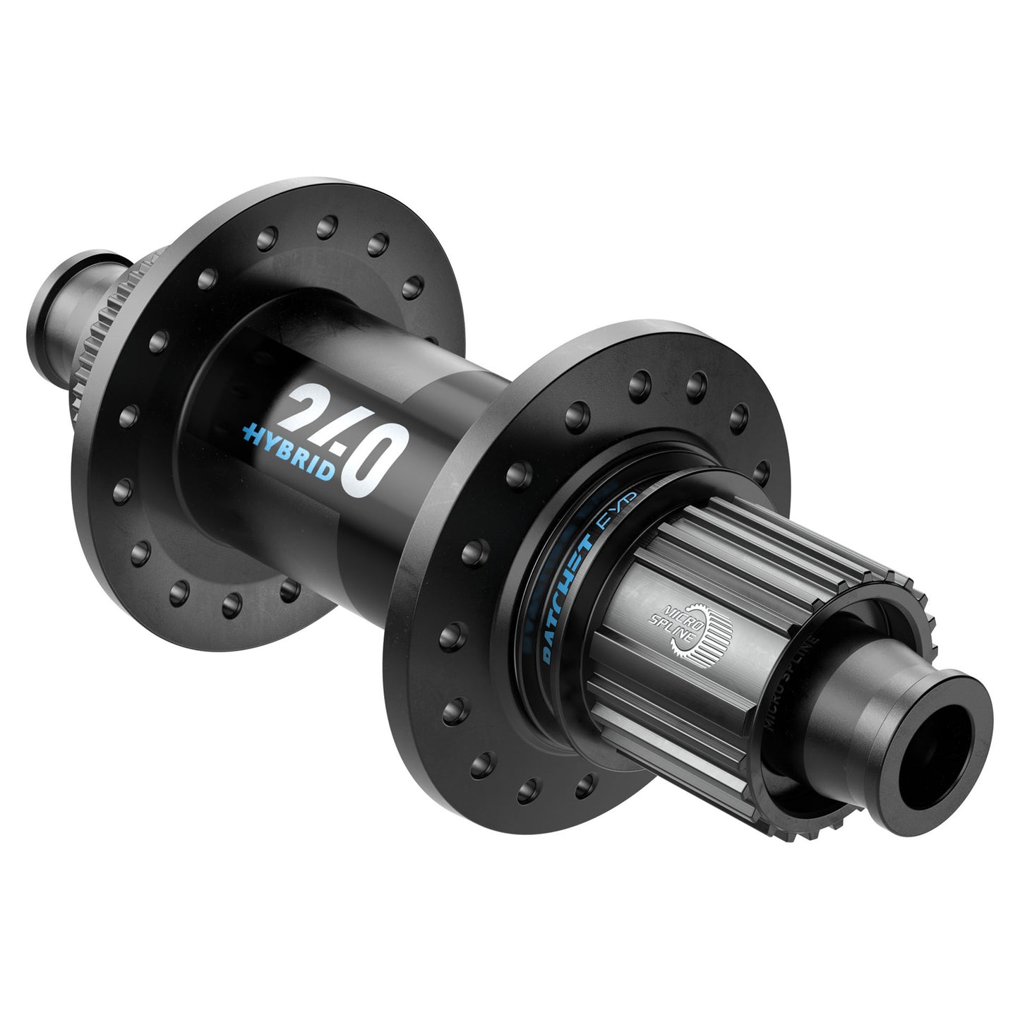 DT Swiss 240 Hybrid Rear Hub - Rear - 12x148mm Boost - Shimano MicroSpline - 6 Bolt - 32 Hole - J-Bend - Black - ASL12 - Image 1