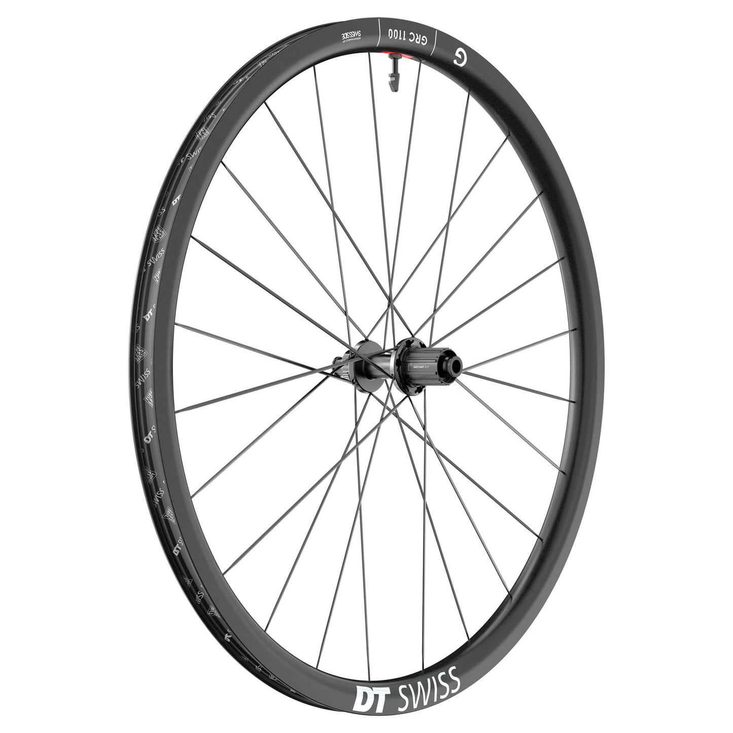 DT Swiss GRC 1100 Dicut 30 Wheel - Rear - 700c - 12x142mm - Carbon - 24mm - Centrelock - Shimano HG Splined - Image 1