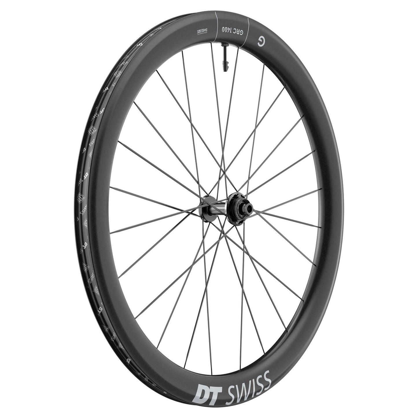 DT Swiss GRC1400 Spline 50 Wheel - Front - 700c - 12x100mm - Carbon - 24mm - Centrelock - Image 1