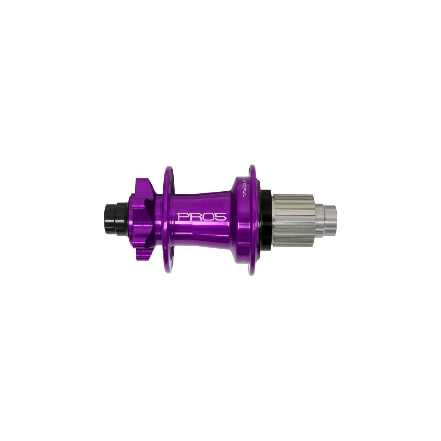 Hope Pro 5 Rear 6 Bolt 12x157mm Disc Hub - Rear - 12x157mm Superboost - Shimano Microspline - 6 Bolt - 32 Hole - J-Bend - Purple