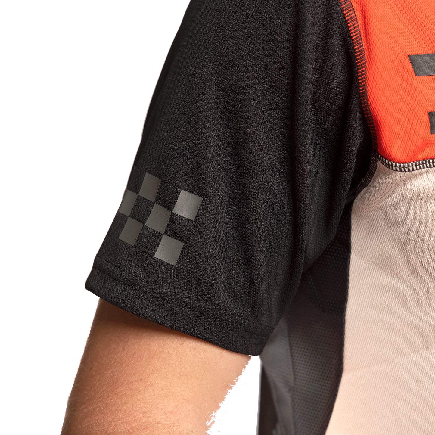 Fasthouse Alloy Sidewinder Short Sleeve Jersey - L - Red - Cream - Image 4