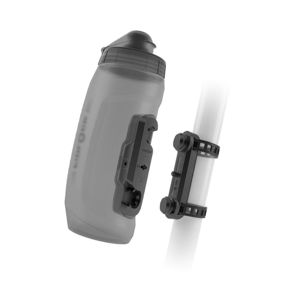 Fidlock Twist Bottle and Uni Base Mount - Transparent Black - 590ml - Image 1