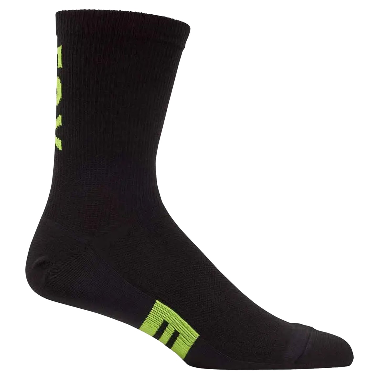 FOX 6" Flexair Merino Socks - L/XL - Black / Yellow - Image 1