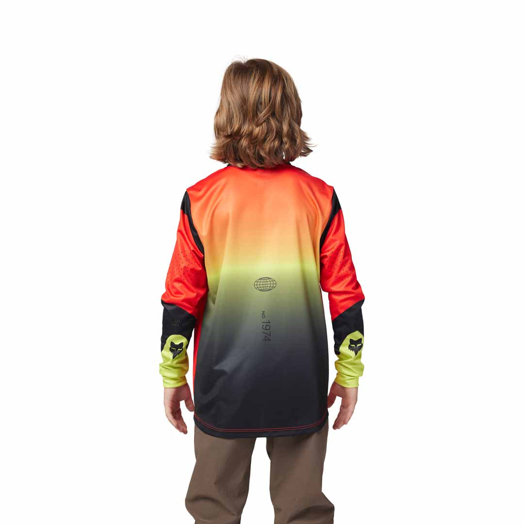 Fox Ranger Revise Youth Long Sleeve Jersey - Youth L - Red - Yellow - Image 4