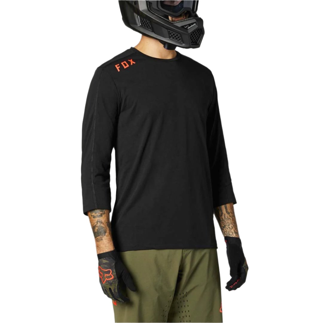 Fox Ranger Dri-Release 3-4 Sleeve Jersey - M - Black - 2021 - Image 1