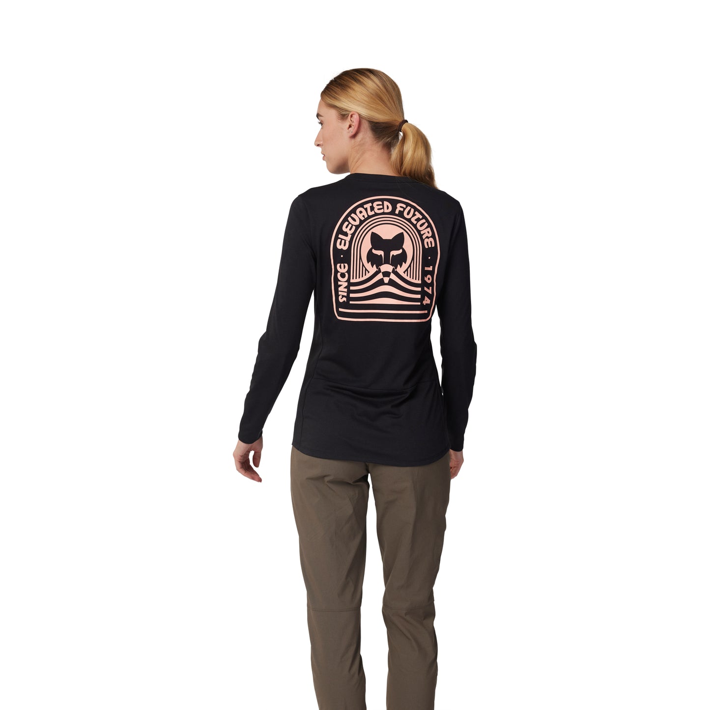 Fox Ranger Dri-Release Women's Long Sleeve Jersey - Women's XL - Black - Image 2