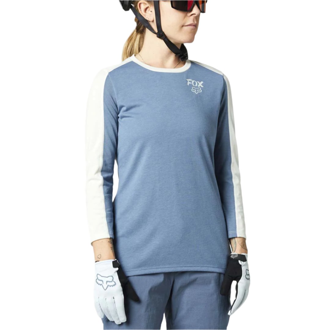 Fox Ranger Women's Dri-Release 3-4 Sleeve Jersey - Women's XS - Matte Blue - Image 1