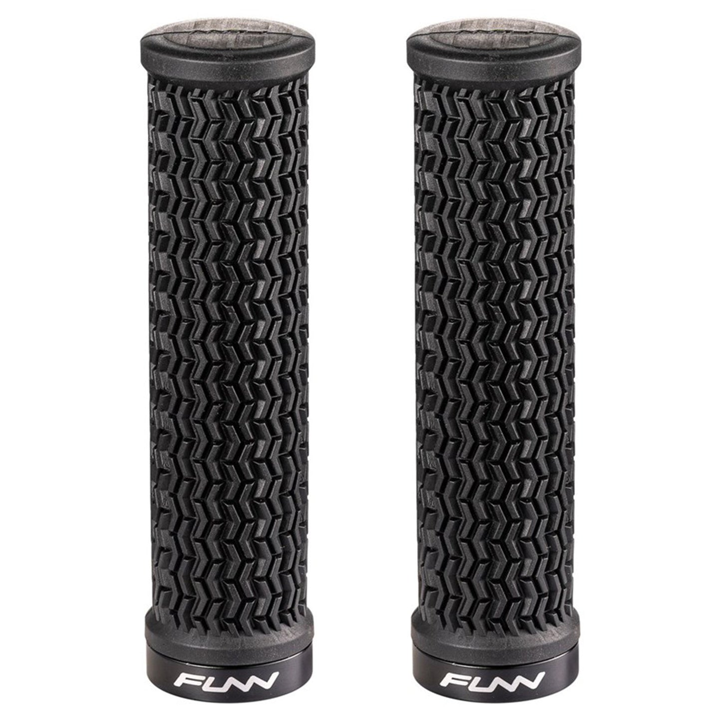 FUNN Holeshot Lock-On Grips - Black - Single Lock On Grips - Triple fin design - 30.5mm - Image 1