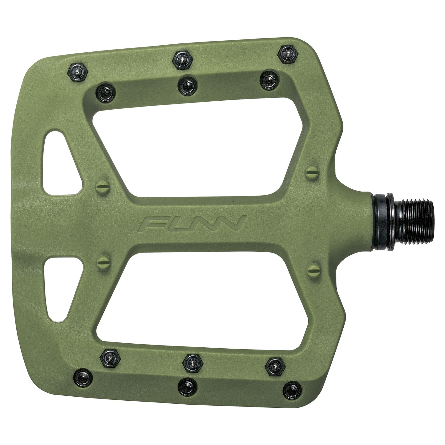 FUNN Taipan Flat Composite Pedals - Standard - Olive - Image 1