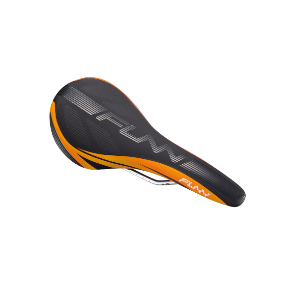 FUNN Adlib Saddle - Cro-Mo Alloy - M - Black - Orange - Image 1