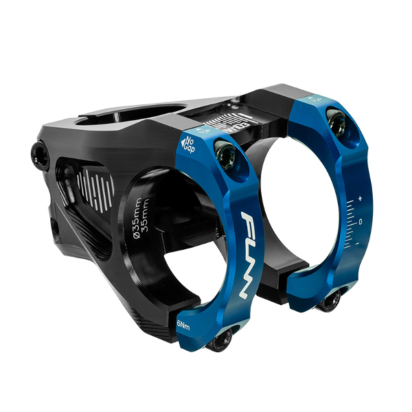 FUNN Equalizer Stem - 1 1/8th Inch Steerer - 35mm - 50mm - 10 Degree - Blue - Image 1