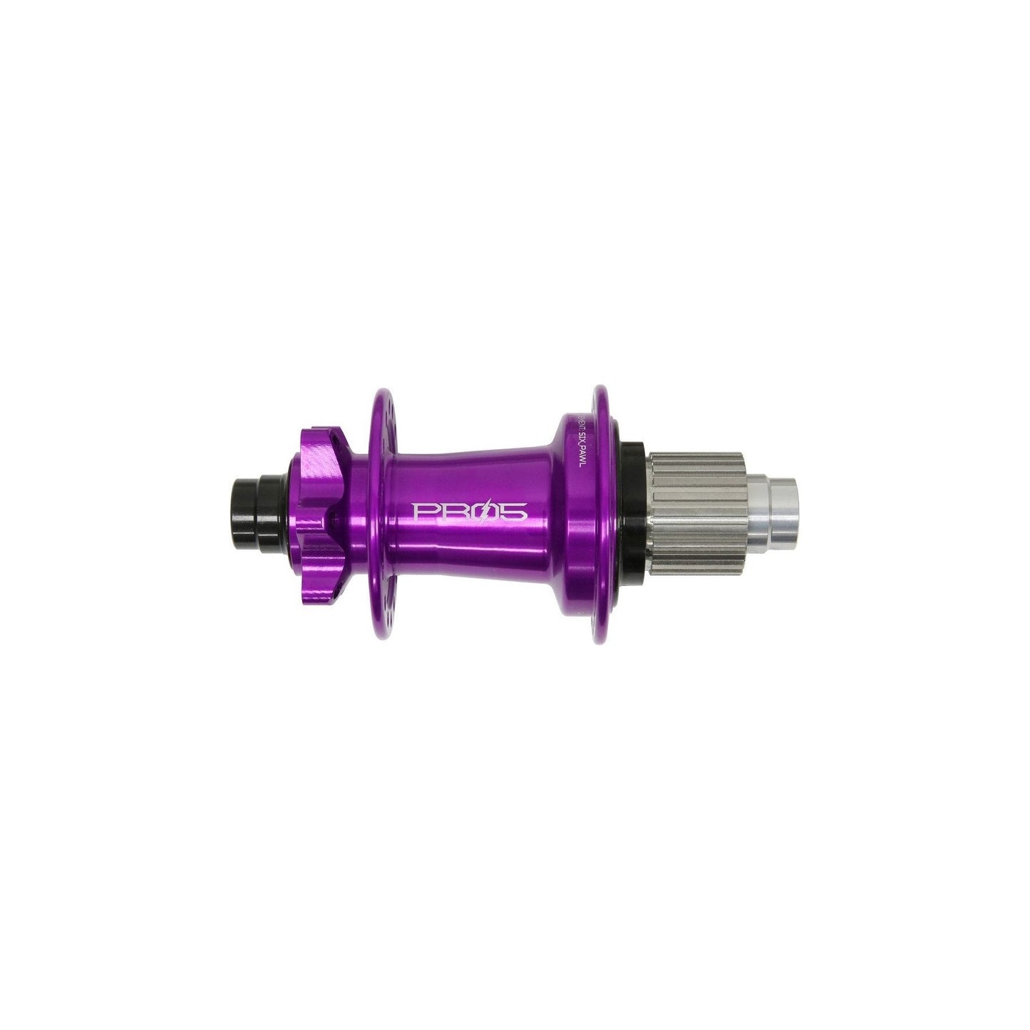 Hope Pro 5 eBike Rear 6 Bolt 12x148mm Disc Hub - Rear - 12x148mm Boost - Shimano Microspline - 6 Bolt - 32 Hole - J-Bend - Purple