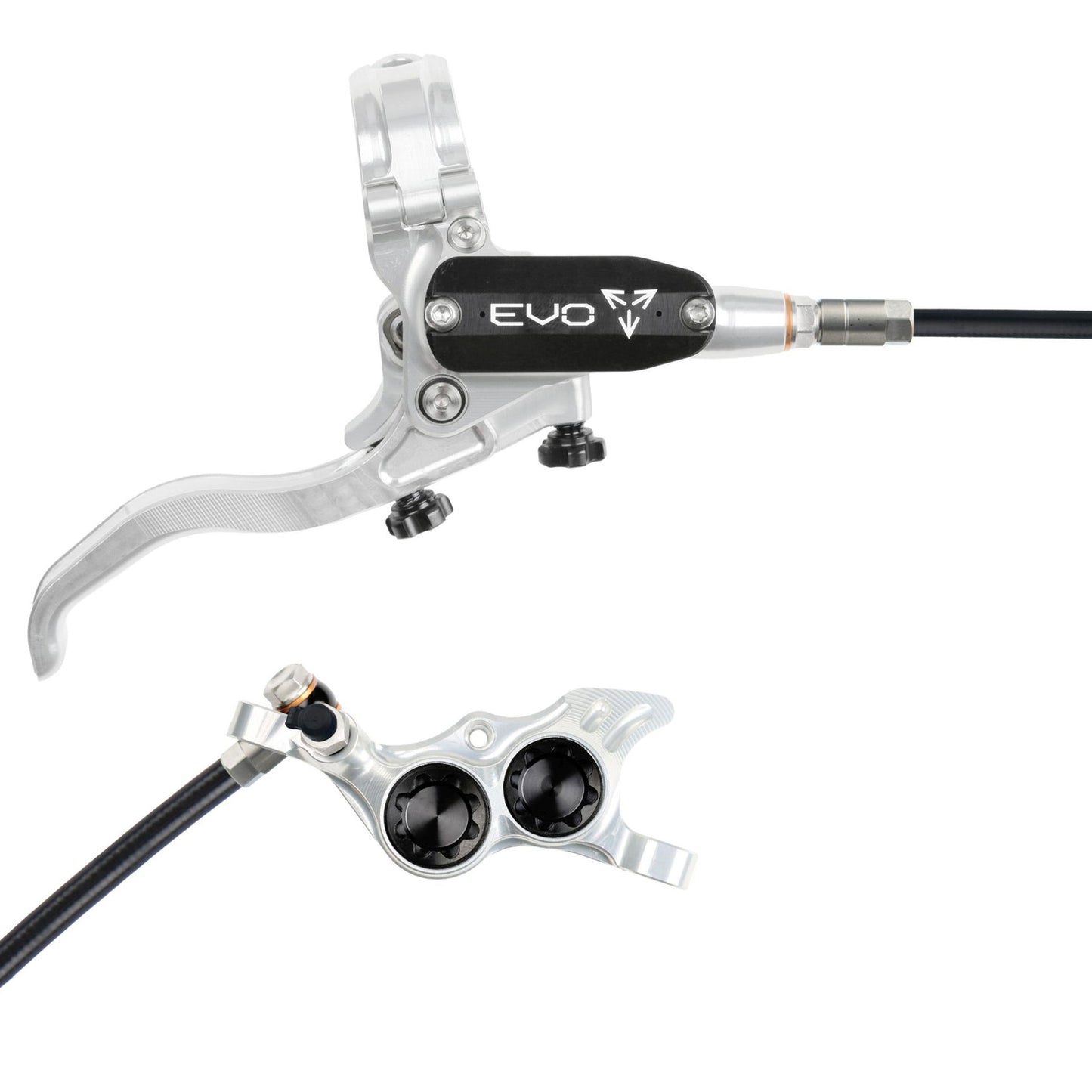 Hope Tech EVO TR4 Disc Brake - Rear - Left Lever - 2000mm - Silver - Black - Image 1