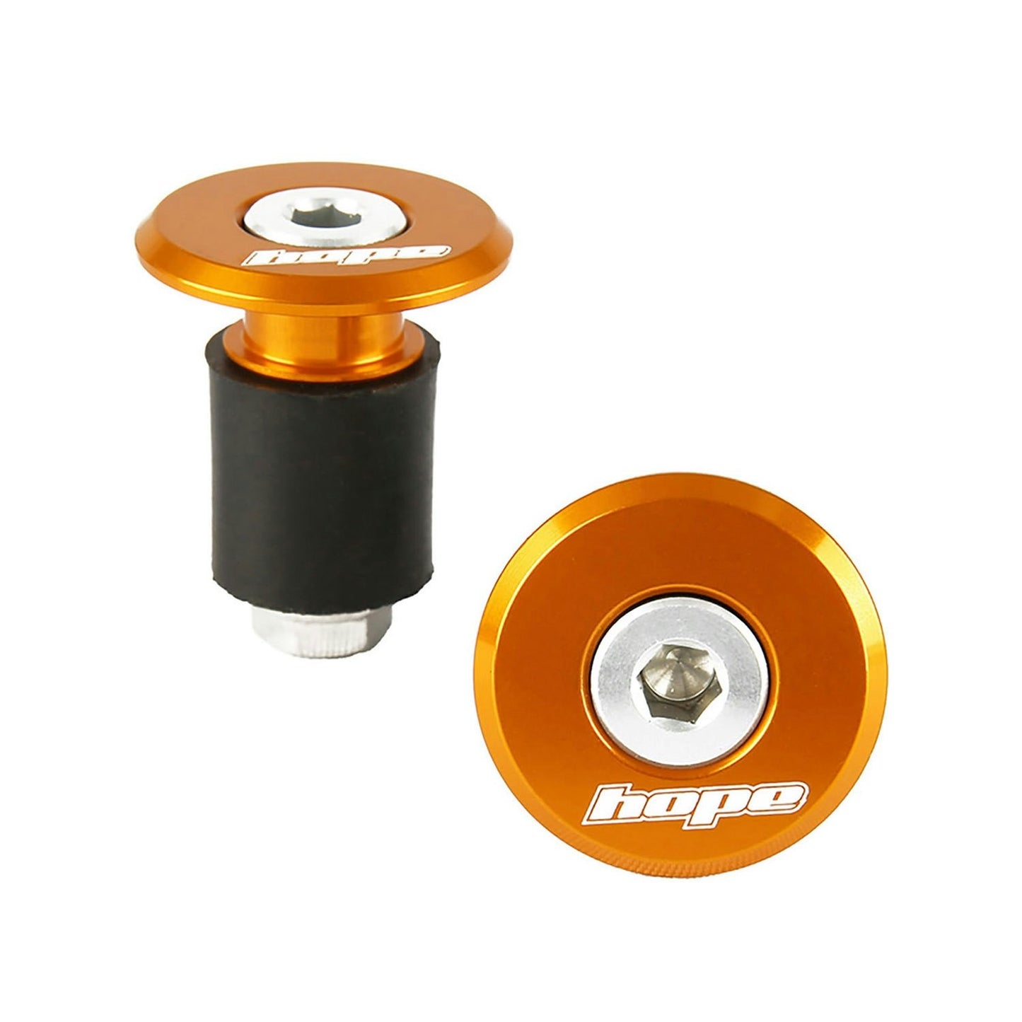 Hope Grip Doctor Bar Plugs - End Plugs - Orange - Image 1