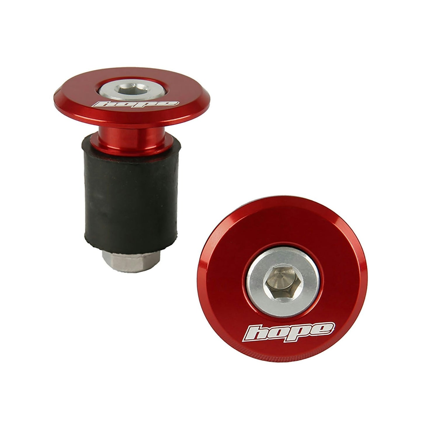 Hope Grip Doctor Bar Plugs - End Plugs - Red - Image 1