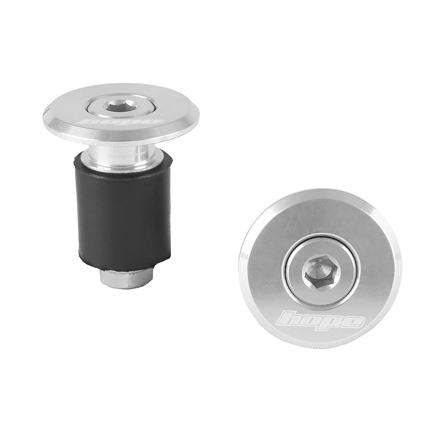 Hope Grip Doctor Bar Plugs - End Plugs - Silver - Image 1