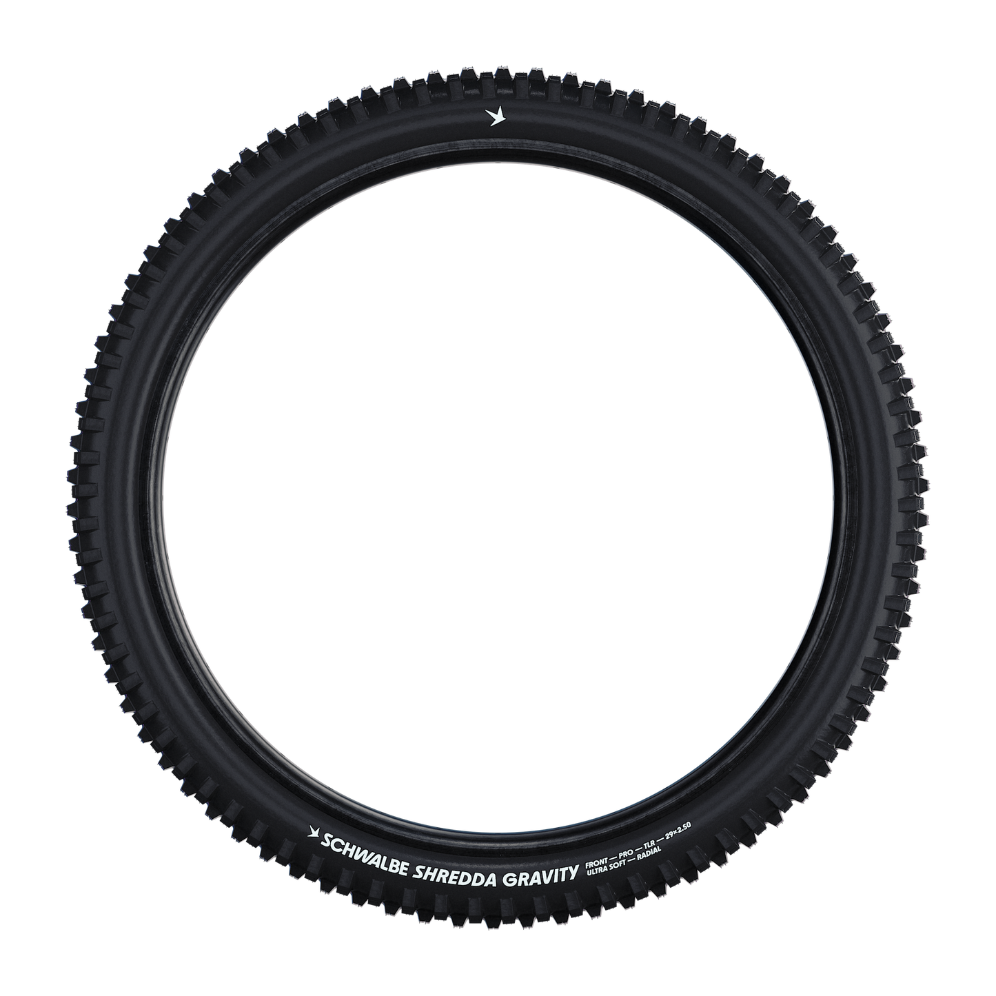 Schwalbe Shredda Radial Front Tyre - 29 Inch - 2.5 Inch - Yes - Addix Ultra Soft - Gravity Pro - Soft - Heavy Duty Protection - Folding - Black