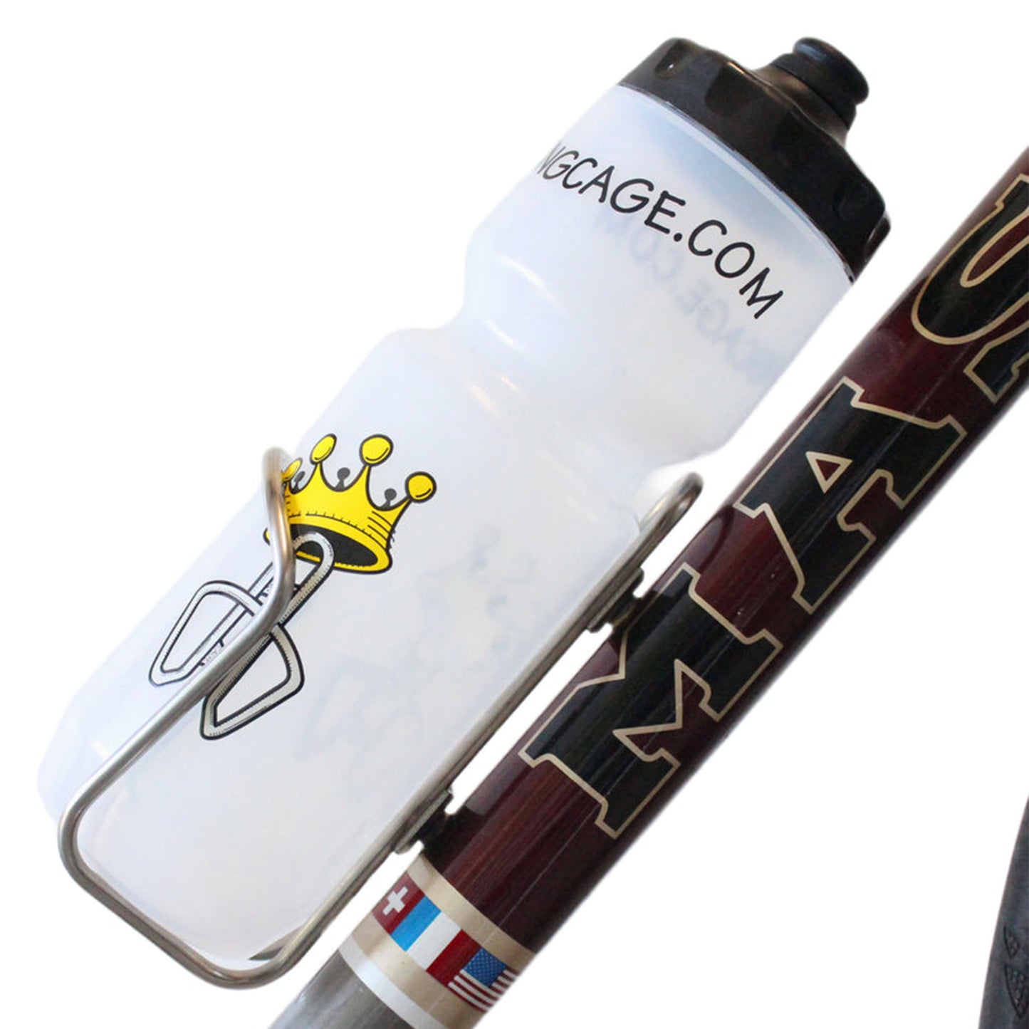 King Cage Stainless Steel Bottle Lowering Flat Top Cage - Stainless Steel - Raw - Image 5