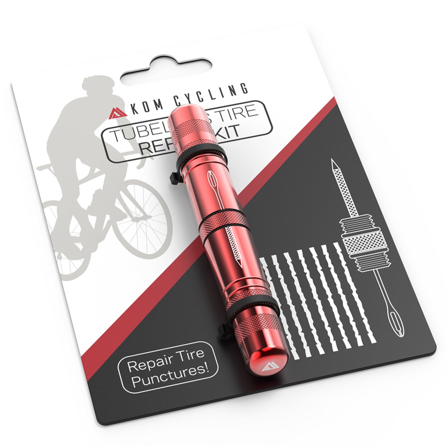 KOM Cycling Tyre Repair Tool - Red - Image 1