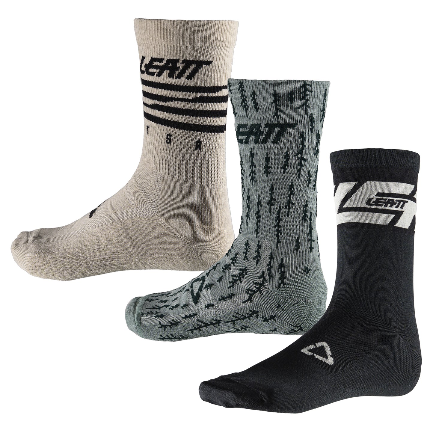 Leatt MTB 3-pack V26 Socks - S/M - V26 Black - Image 1