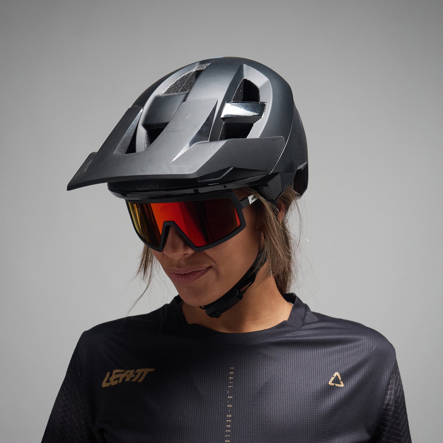 Leatt MTB All Mountain 3.0 Helmet - S - Stealth Black/Grey - Image 5