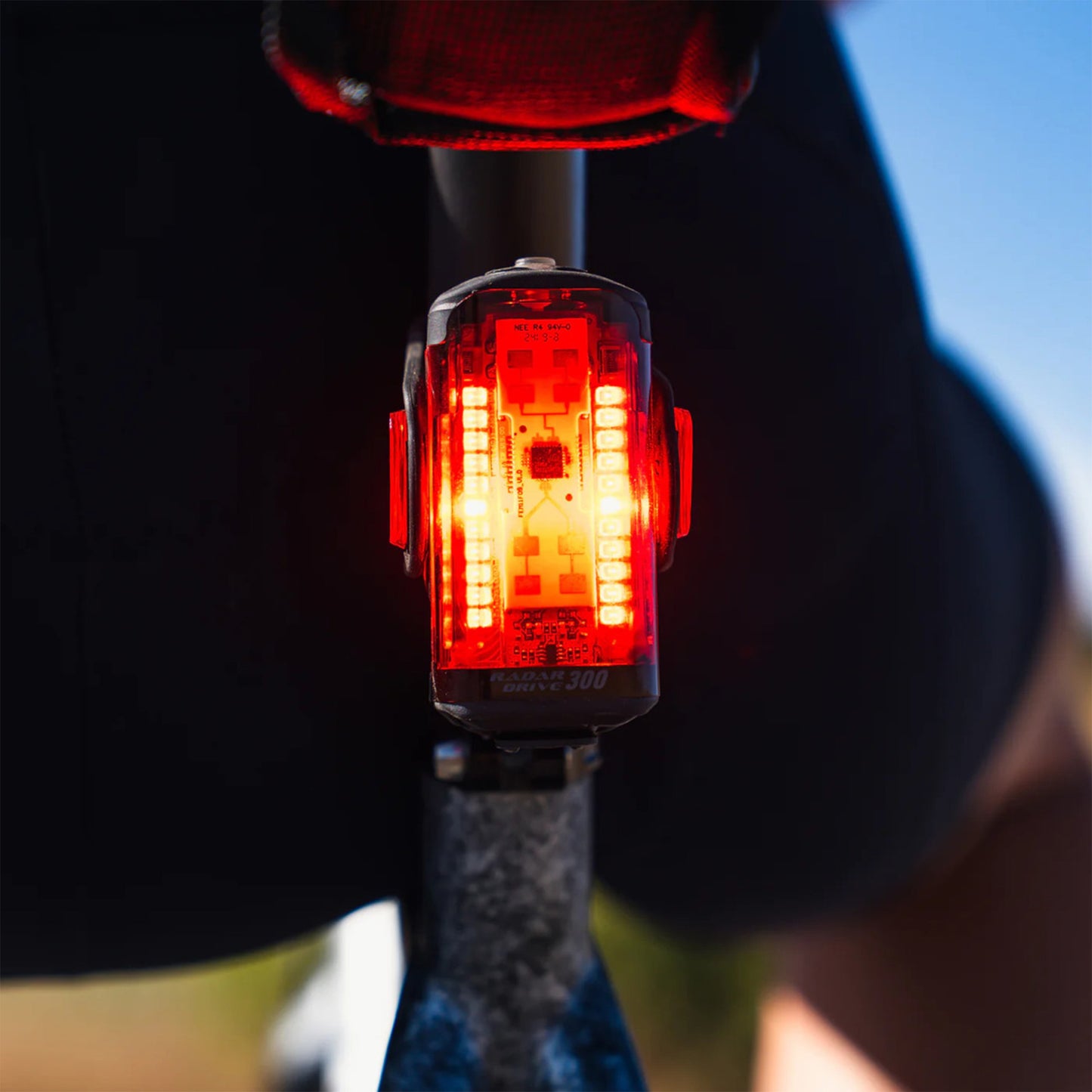 Lezyne Radar Drive Rear Light - Rear - 300 - Black - Image 4