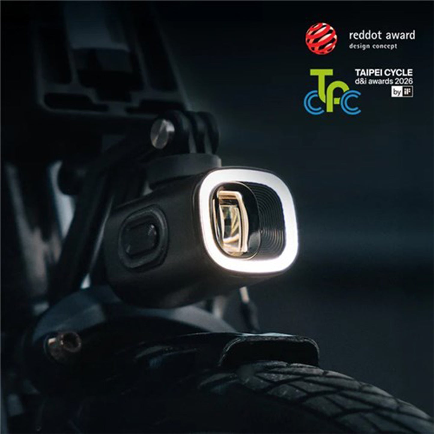 Magicshine VTG1000 Mini Bike Light - Front - 1000 - Racing Green - Brompton / USB-C - Image 2