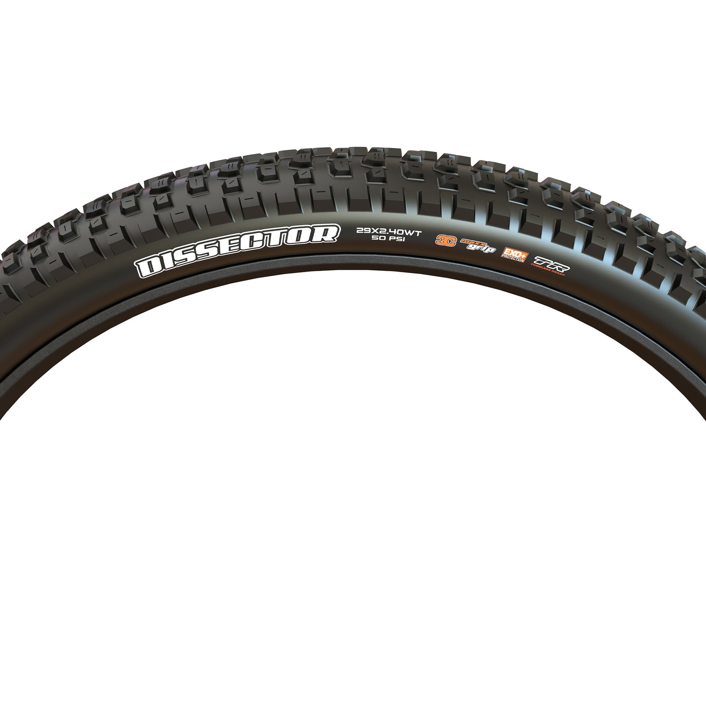 Maxxis Dissector G2 Tyre - 29 Inch - 2.4 Inch - Yes - MaxxTerra - EXO+ TR - Medium - Heavy Duty Protection - Folding - Black - Image 3