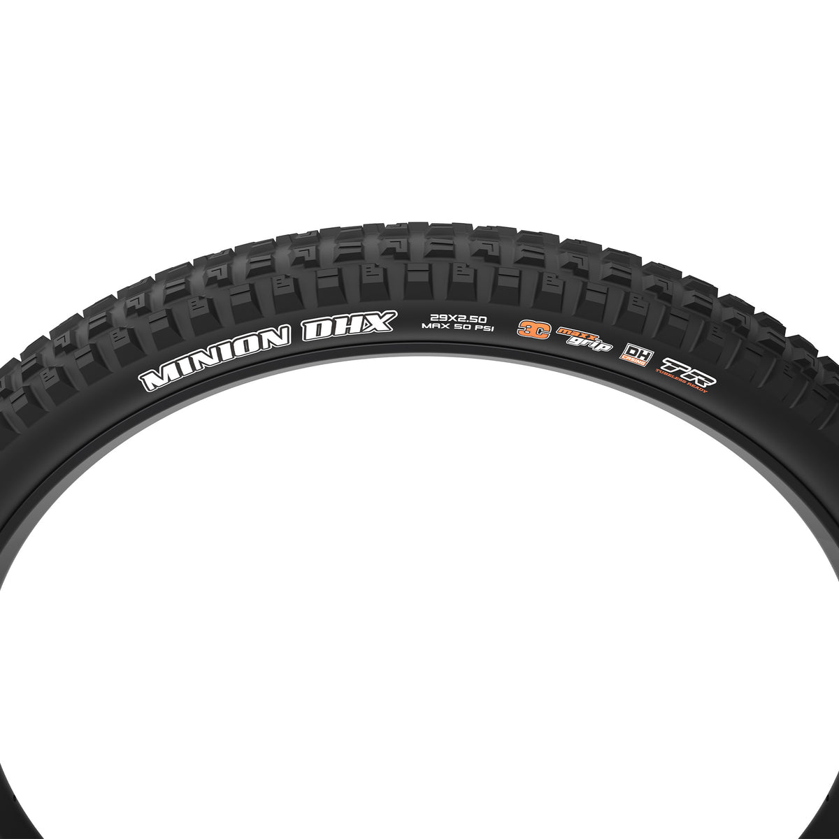 Maxxis Minion DHX Tyre - 27.5 Inch - 2.5 Inch - Yes - 3C MaxxGrip - DH 2x120 TPI E50 - Soft - Heavy Duty Protection - Folding - Black - Image 3