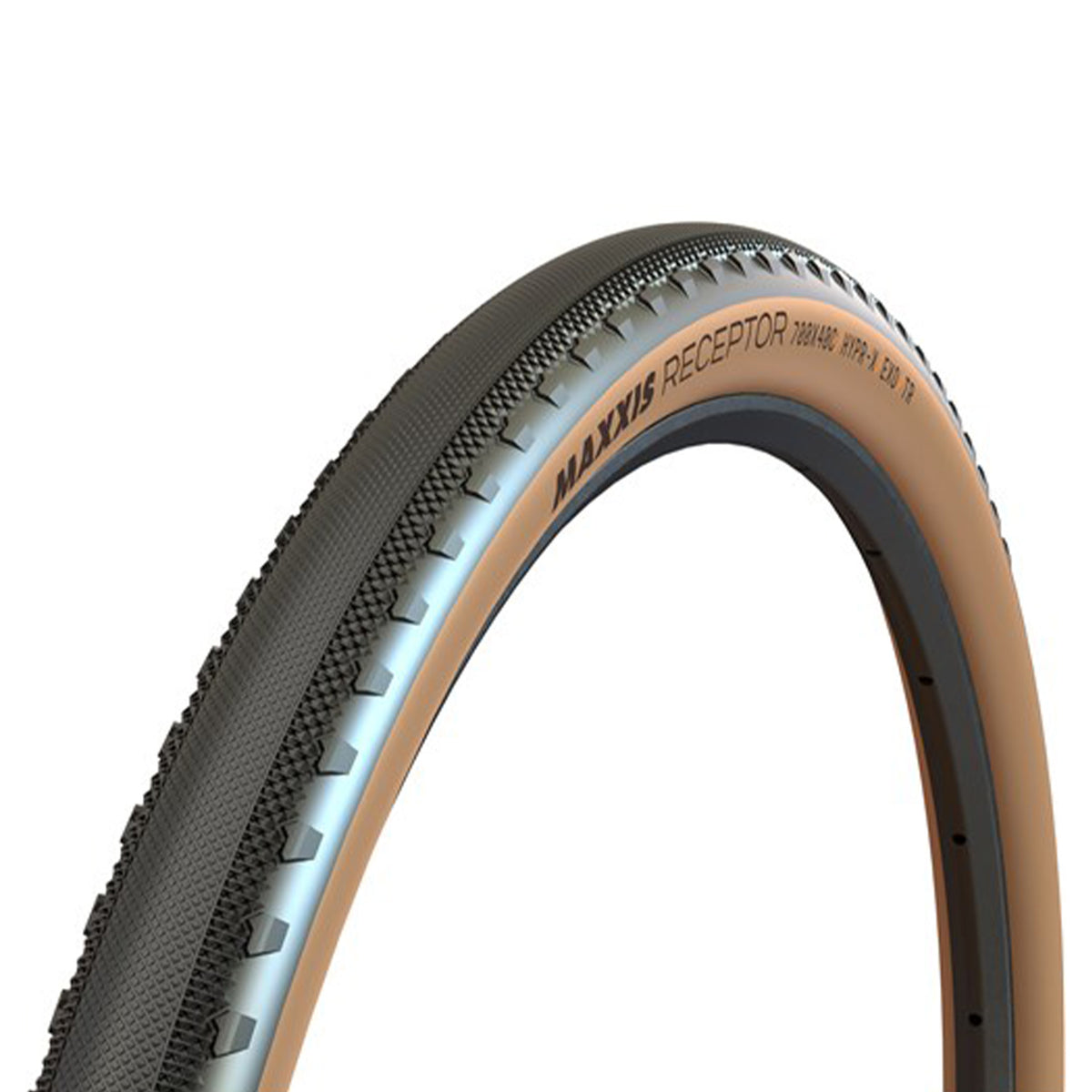 Maxxis Receptor Gravel Tyre - 700c - 40mm - Yes - Dual Compound - EXO TR - Medium - Light Duty Protection - Folding - Black - Image 1