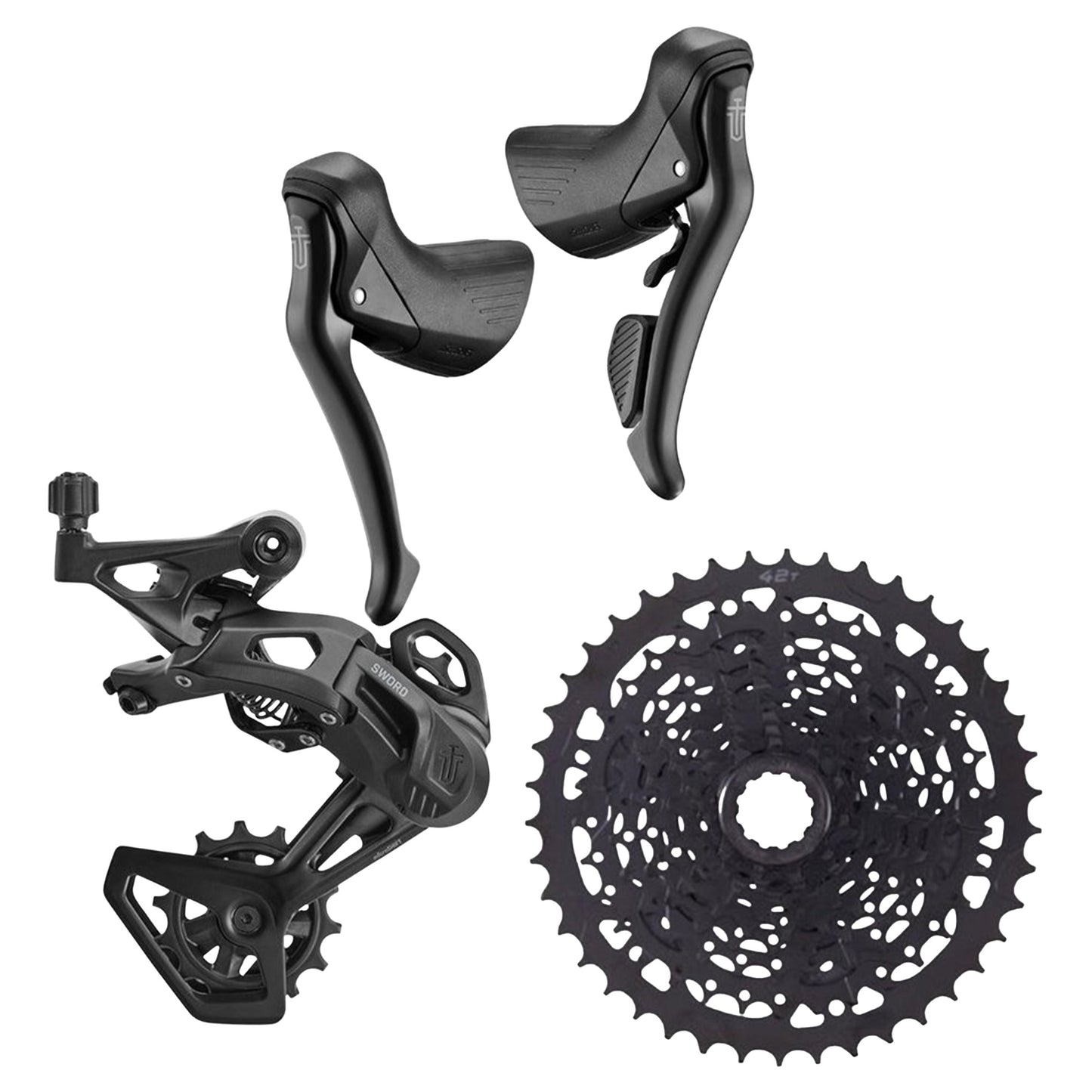 Microshift Gravel Sword Black Groupset - 9 Speed - Shimano HG - Any - No - 11 - 42 Cassette - Image 1