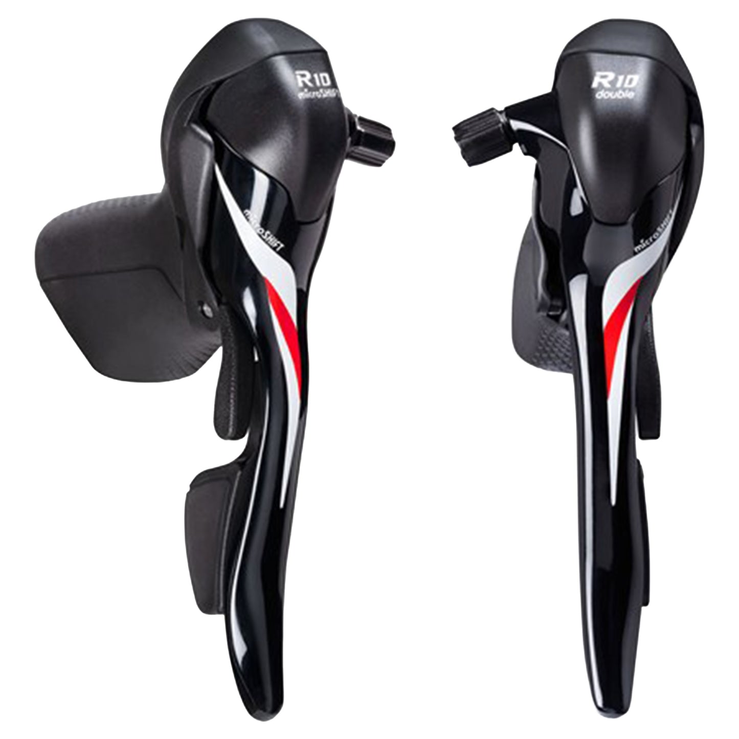 Microshift R10 SB-R402K 2x10 Speed Pair Drop Bar Shifter - 2x10 Speed - Drop Bar - Shimano Road - Image 1