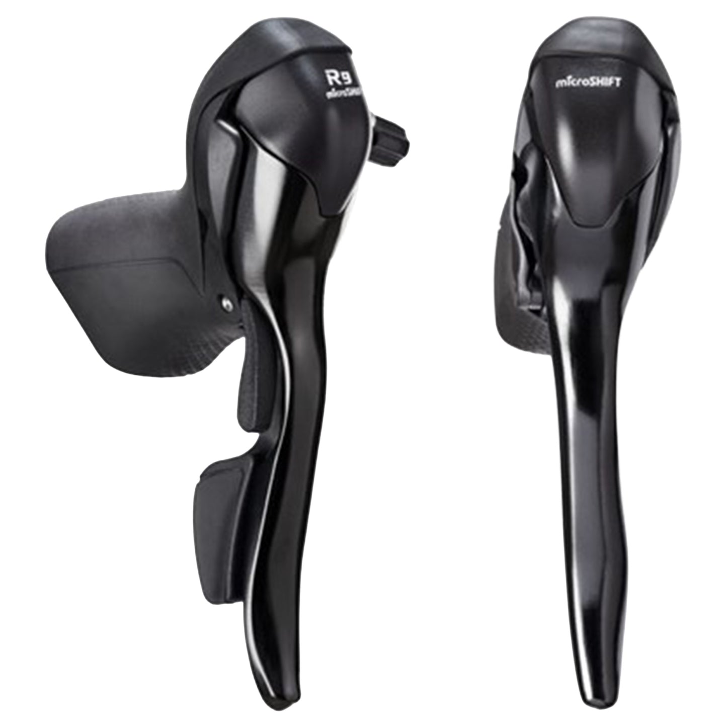 Microshift R9 SB-R492 2x9 Speed Pair Drop Bar Shifter - 2x9 Speed - Drop Bar - Shimano Road - Image 1