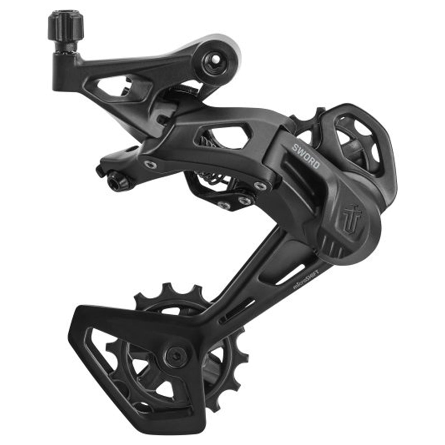 Microshift Sword Black Gravel 2x9 Rear Derailleur - Rear Derailleur - 9 Speed - Black - Long - Image 1