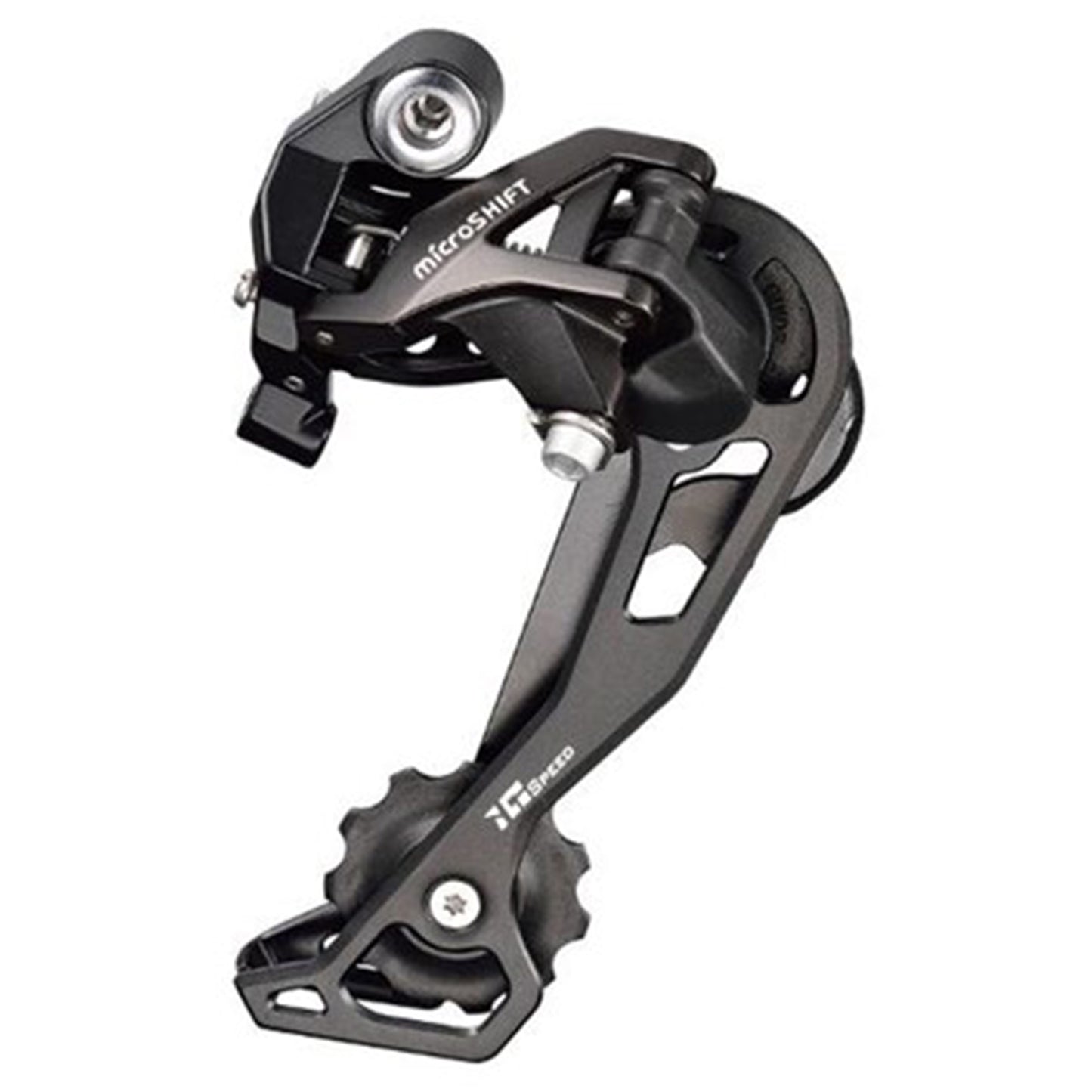 Microshift XLE 10 RD-M61L 2/3x10 Speed Rear Derailleur - Rear Derailleur - 10 Speed - Black - Long - Clutch - Image 1