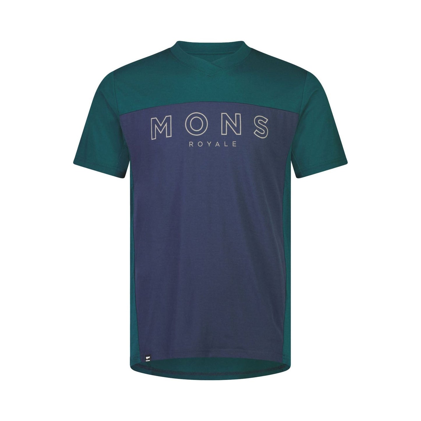 Mons Royale Redwood Enduro VT Short Sleeve Men's Jersey - M - Evergreen - Midnight - Image 4