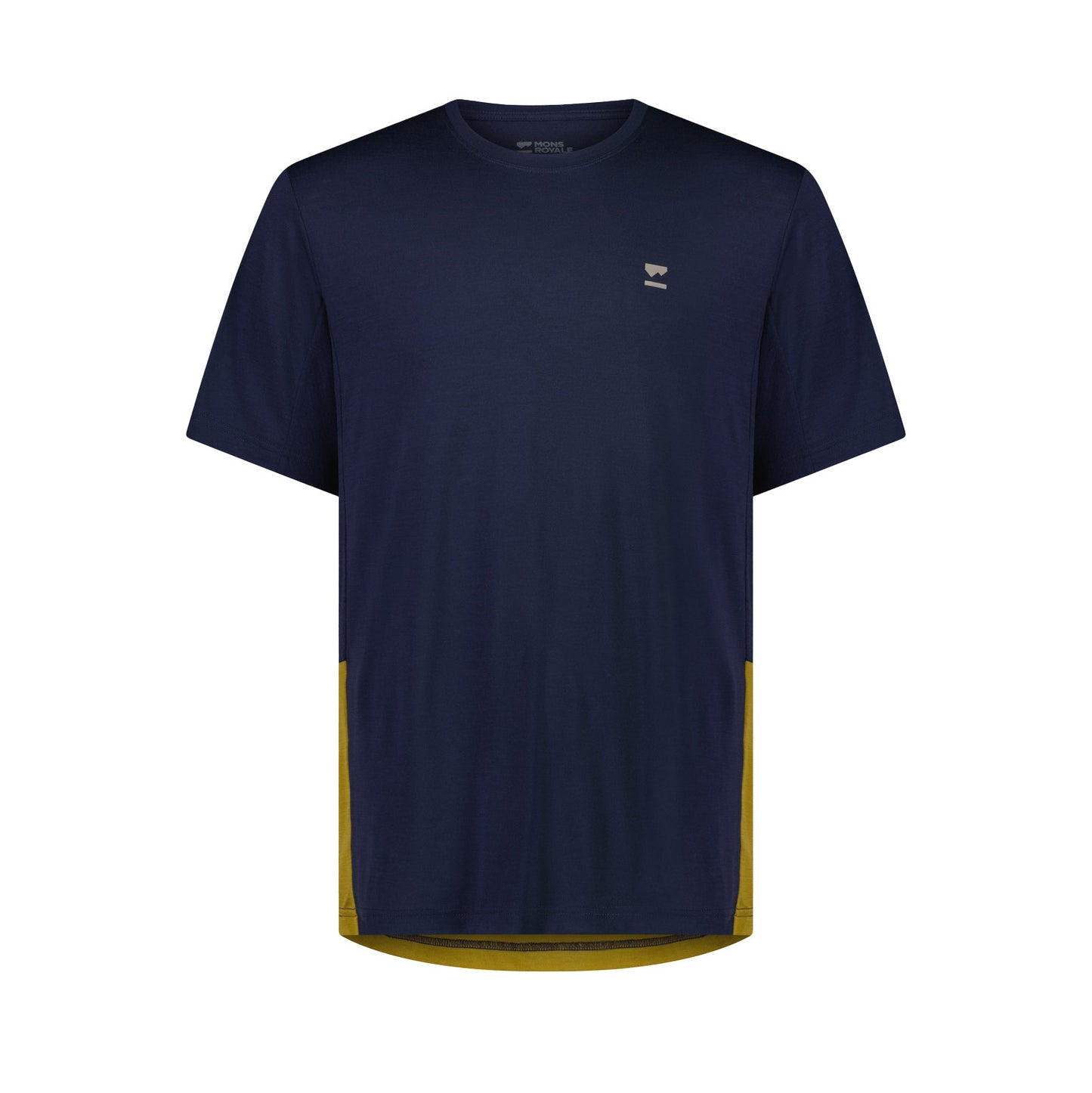 Mons Royale Tarn Merino Shift Mens T-Shirt - L - Cumin - Midnight - Image 3