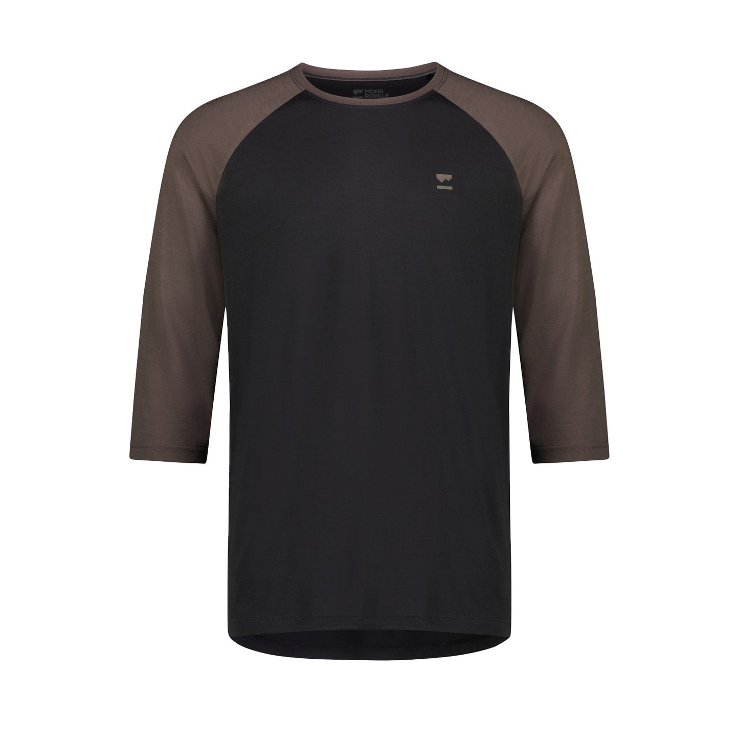 Mons Royale Tarn Merino Shift Raglan 3-4 Sleeve Mens Jersey - M - Iron - Shale - Image 4