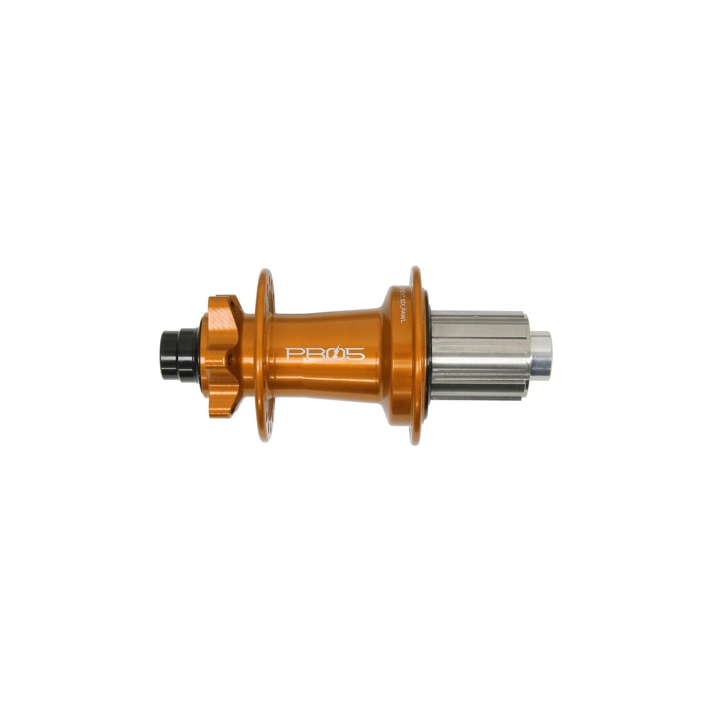 Hope Pro 5 eBike Rear 6 Bolt 12x148mm Disc Hub - Rear - 12x148mm Boost - Shimano HG Splined - 6 Bolt - 32 Hole - J-Bend - Orange
