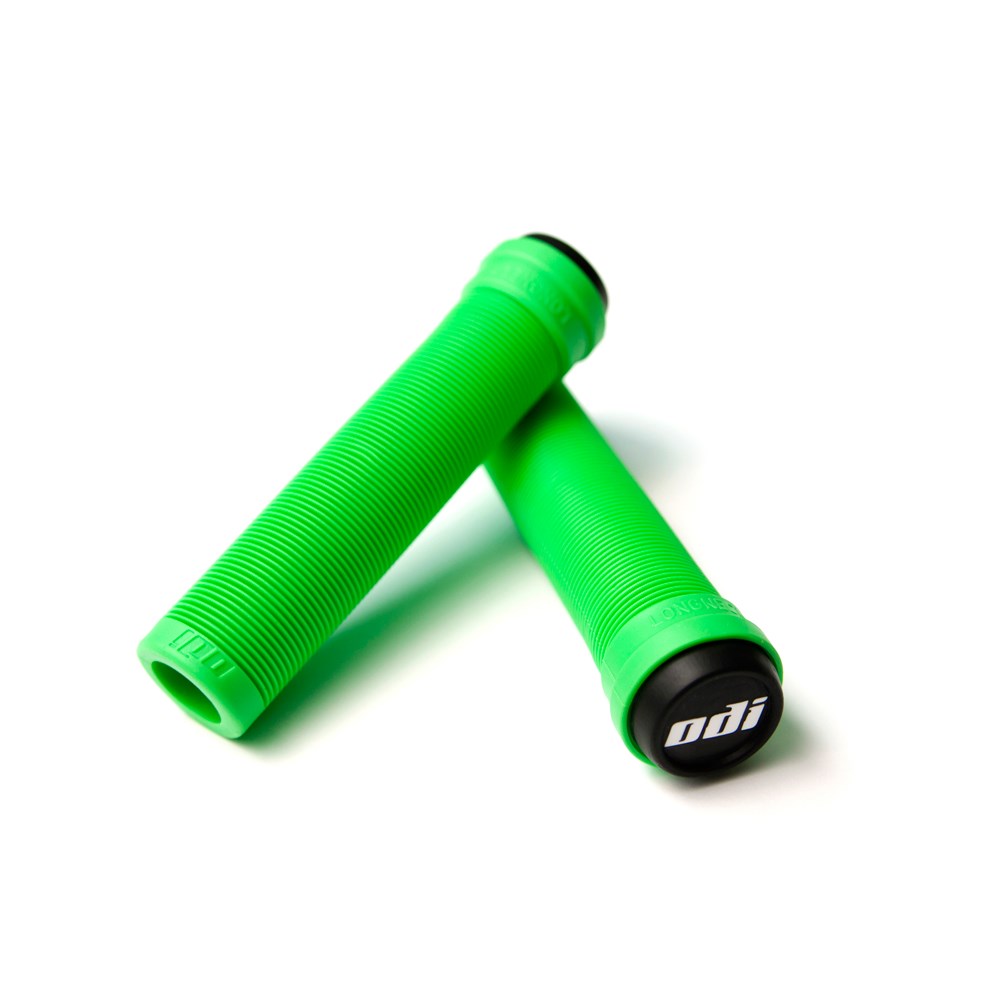 ODI BMX Longneck SL Flangeless Grips - Green - Slide On Grips - Image 1