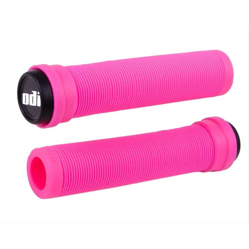 ODI BMX Longneck SL Flangeless Grips - Pink - Slide On Grips - Image 1