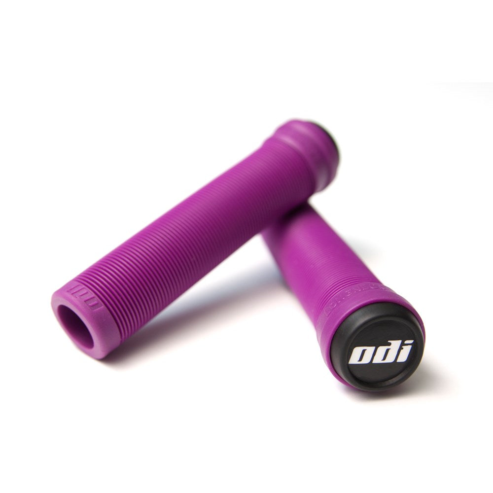 ODI BMX Longneck SL Flangeless Grips - Purple - Slide On Grips - Image 1