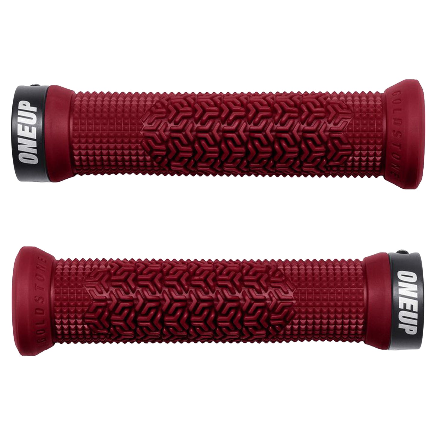 OneUp Components Goldstone Grips - Maroon - Single Lock On Grips - Image 4