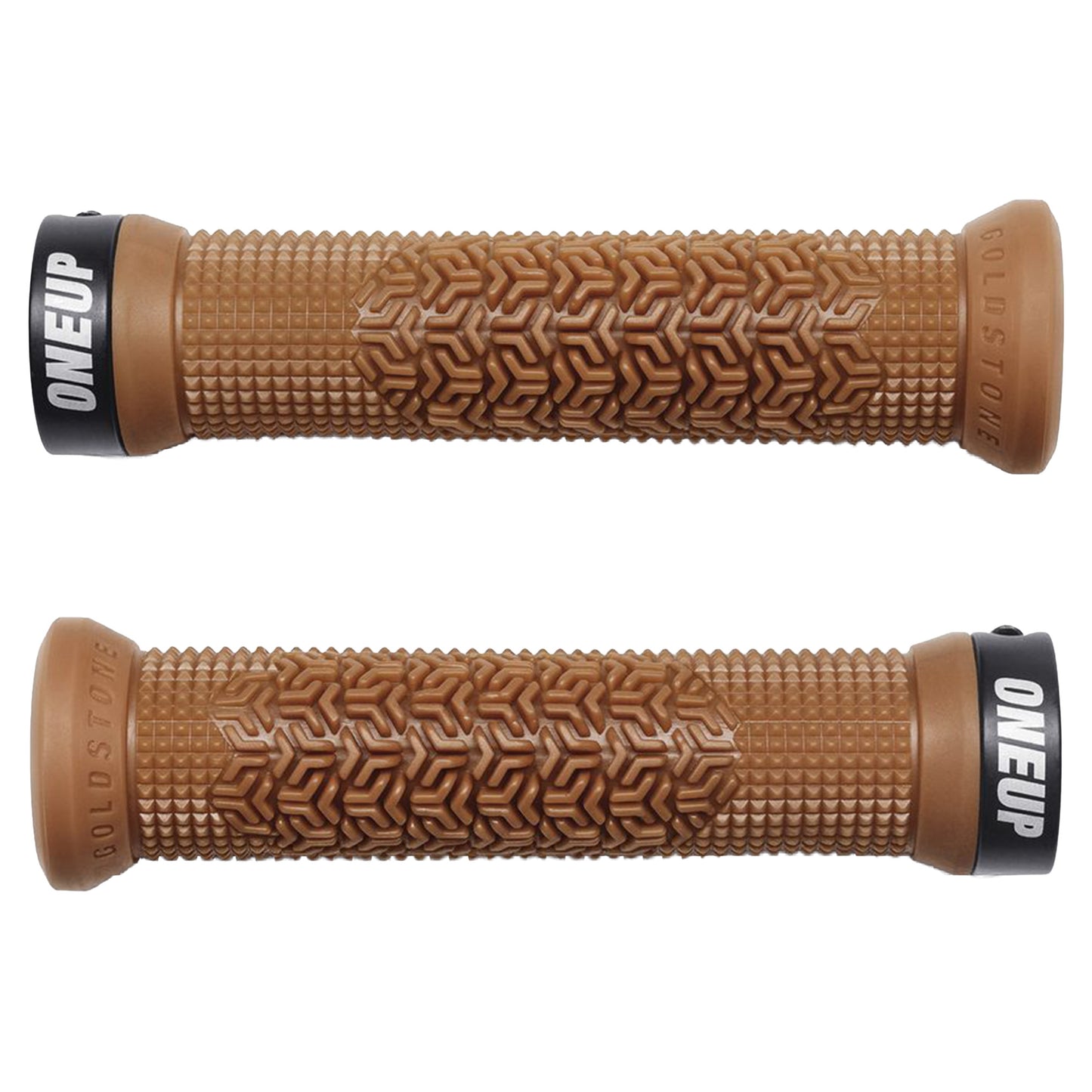 OneUp Components Goldstone Grips - Tan - Single Lock On Grips - Image 4