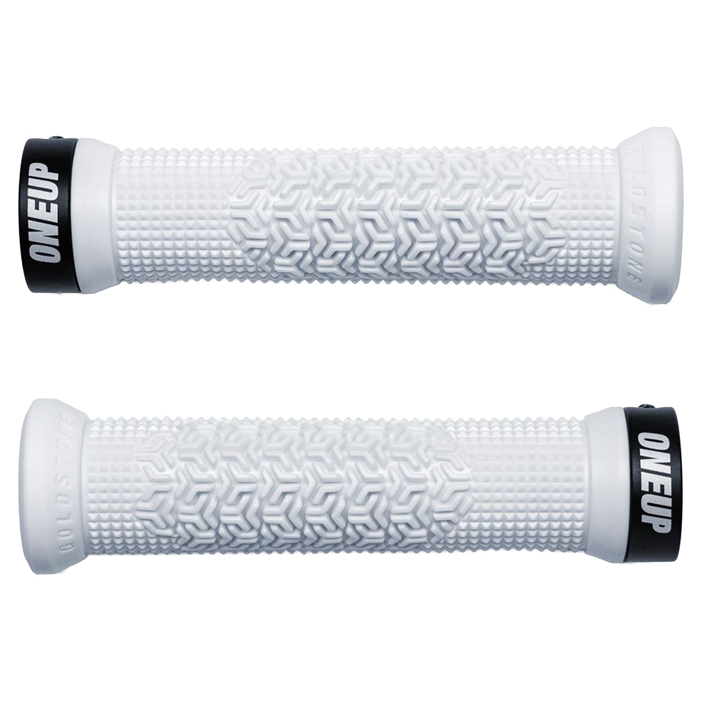 OneUp Components Goldstone Grips - White - Single Lock On Grips - Image 4