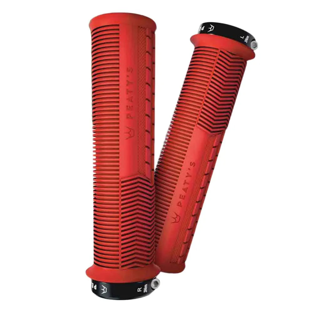 Peaty's Monarch Thick Mushroom Grip - Red - Single Lock On Grips